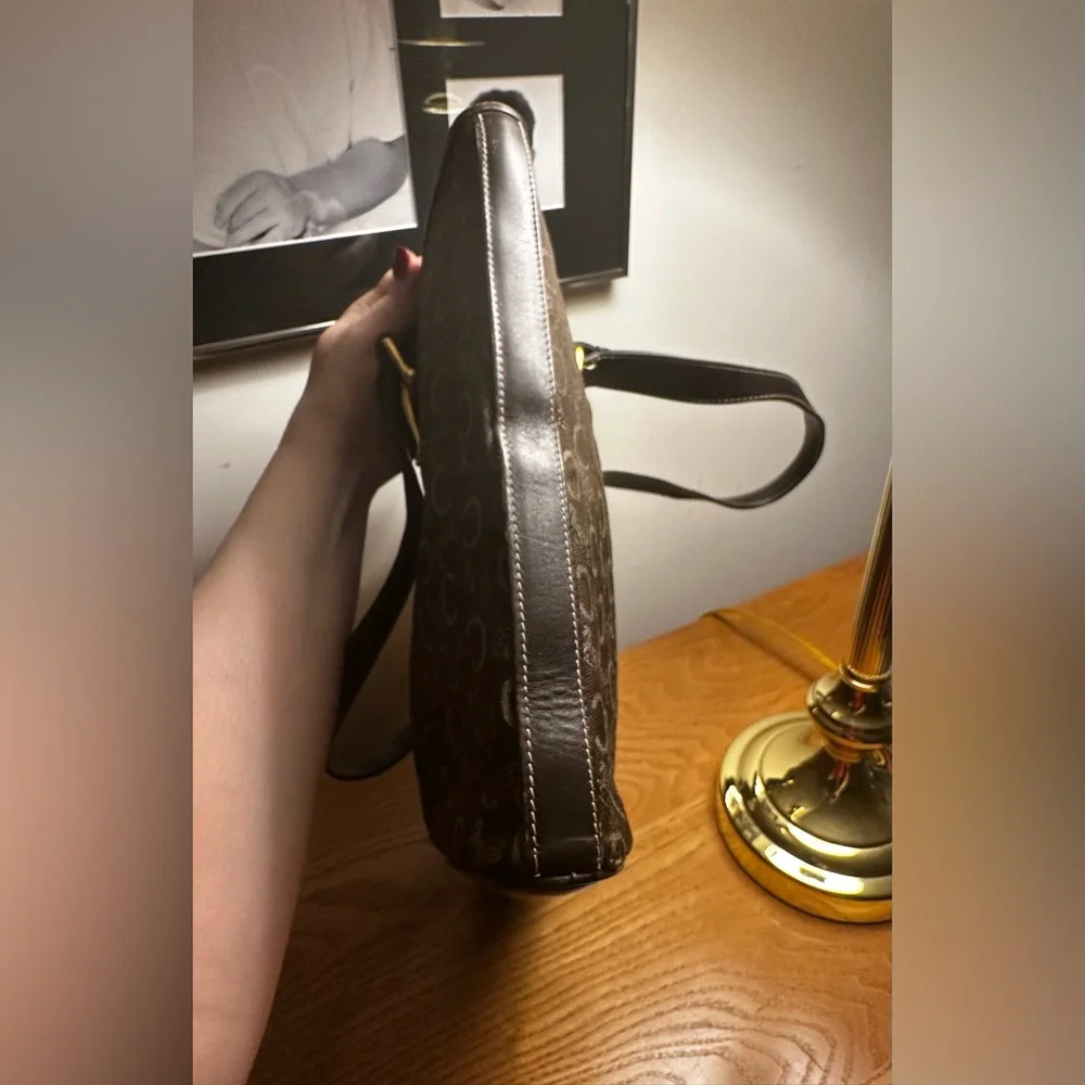 Celine Brown Canvas & Leather C Carriage Tote - Picture 5 of 15